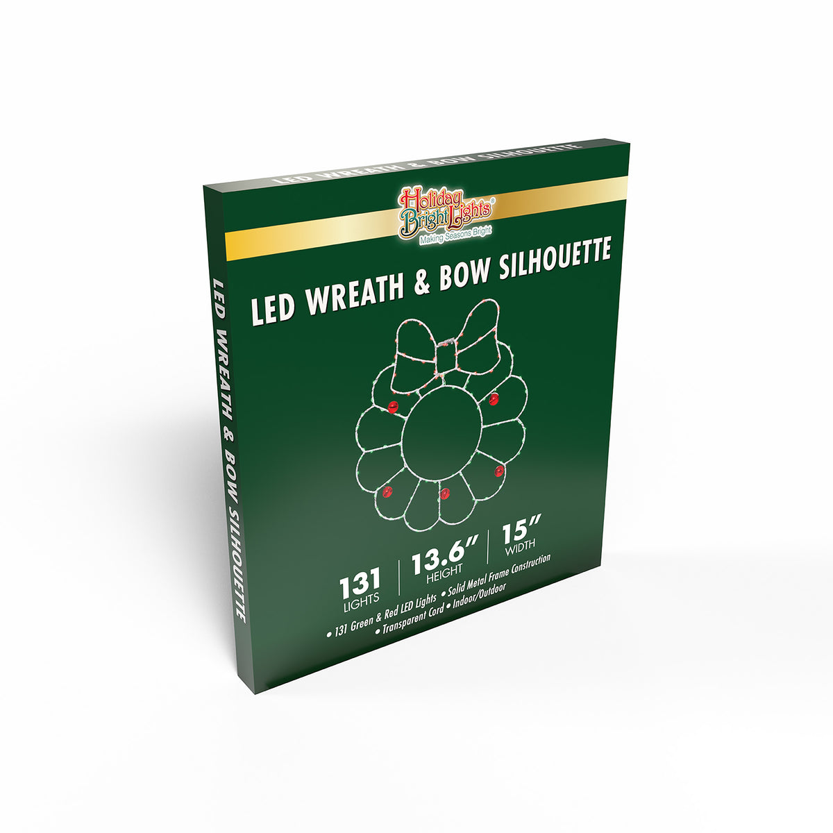 Wreath w/ Bow 2D Wire Silhouettes (Retail Box)