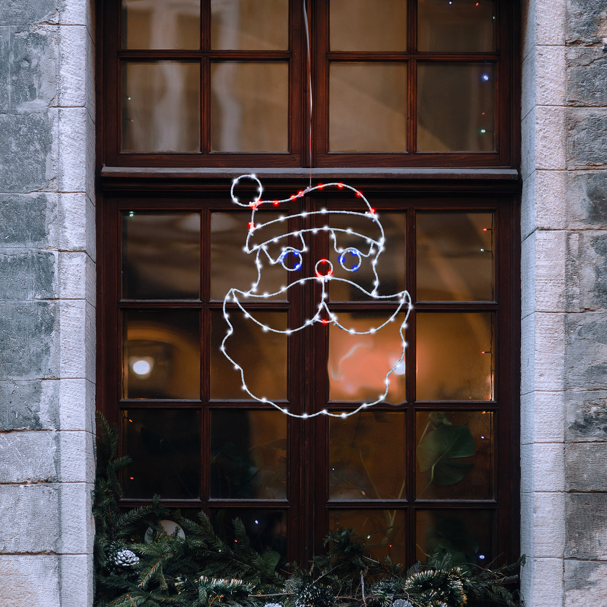 Santa Head 2D Wire Silhouettes (Retail Box)