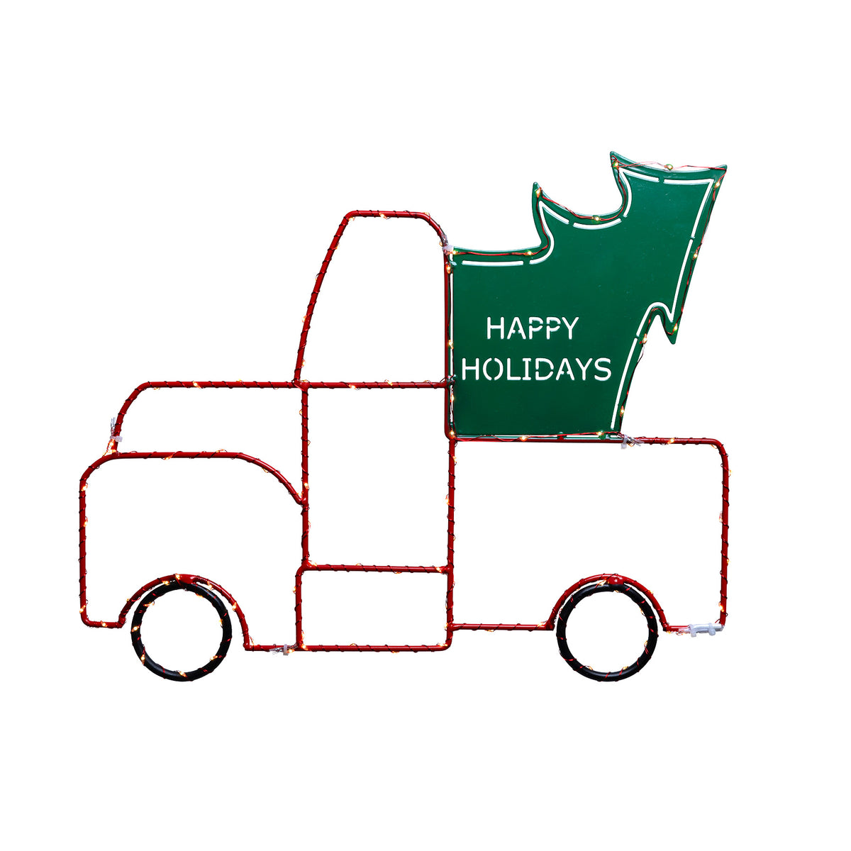 Red Truck w/ Tree 2D Wire Silhouettes (Retail Box)