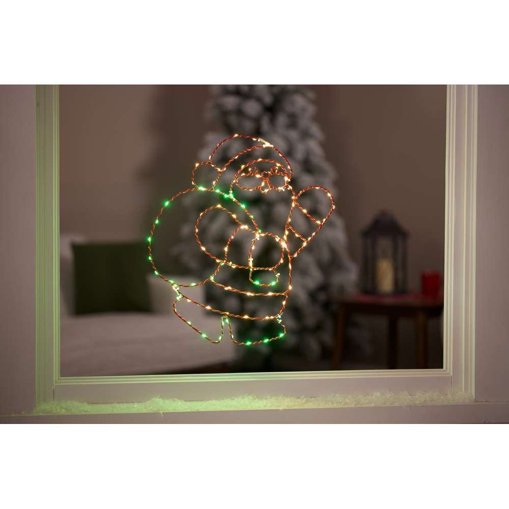 Waving Santa Head 2D Wire Silhouette (Retail Box)