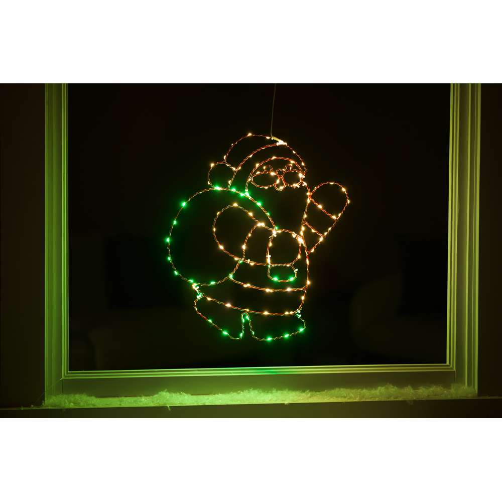 Waving Santa Head 2D Wire Silhouette (Retail Box)
