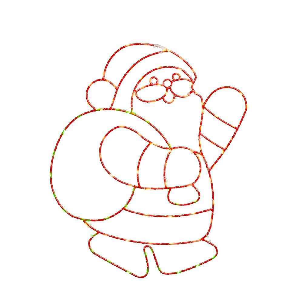 Waving Santa Head 2D Wire Silhouette (Retail Box)