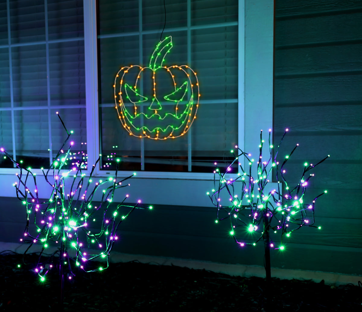 Scary Face Pumpkin 2D Wire Silhouette (Retail Box)