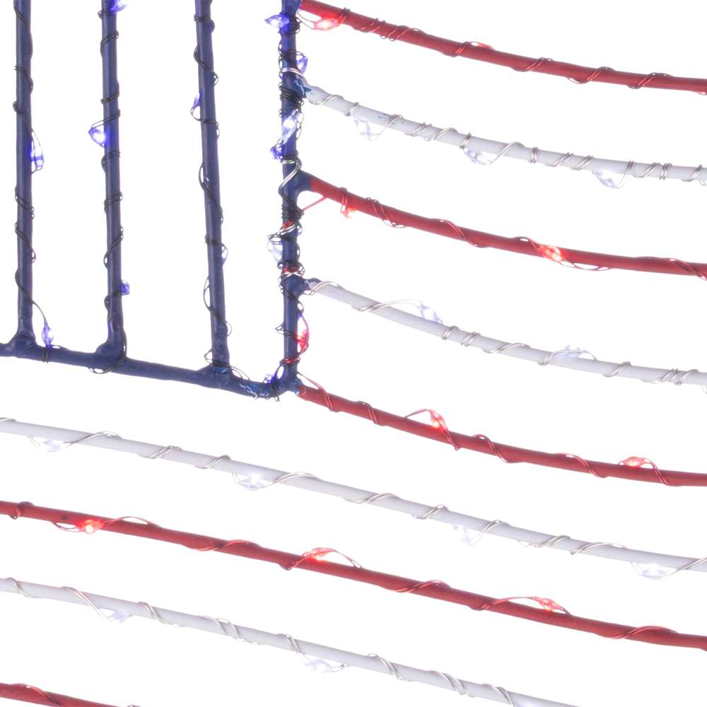 Patriotic Flag 2D Wire Silhouette