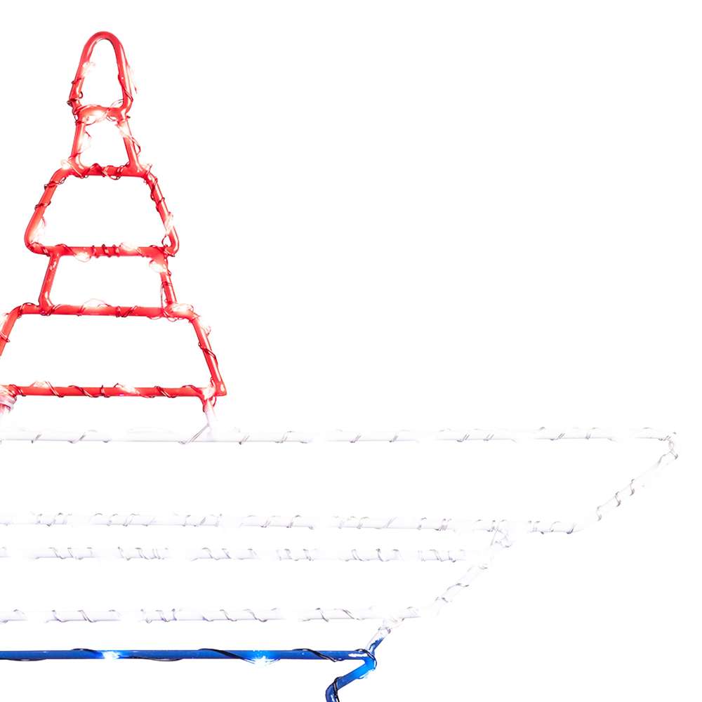 Patriotic Star 2D Wire Silhouette