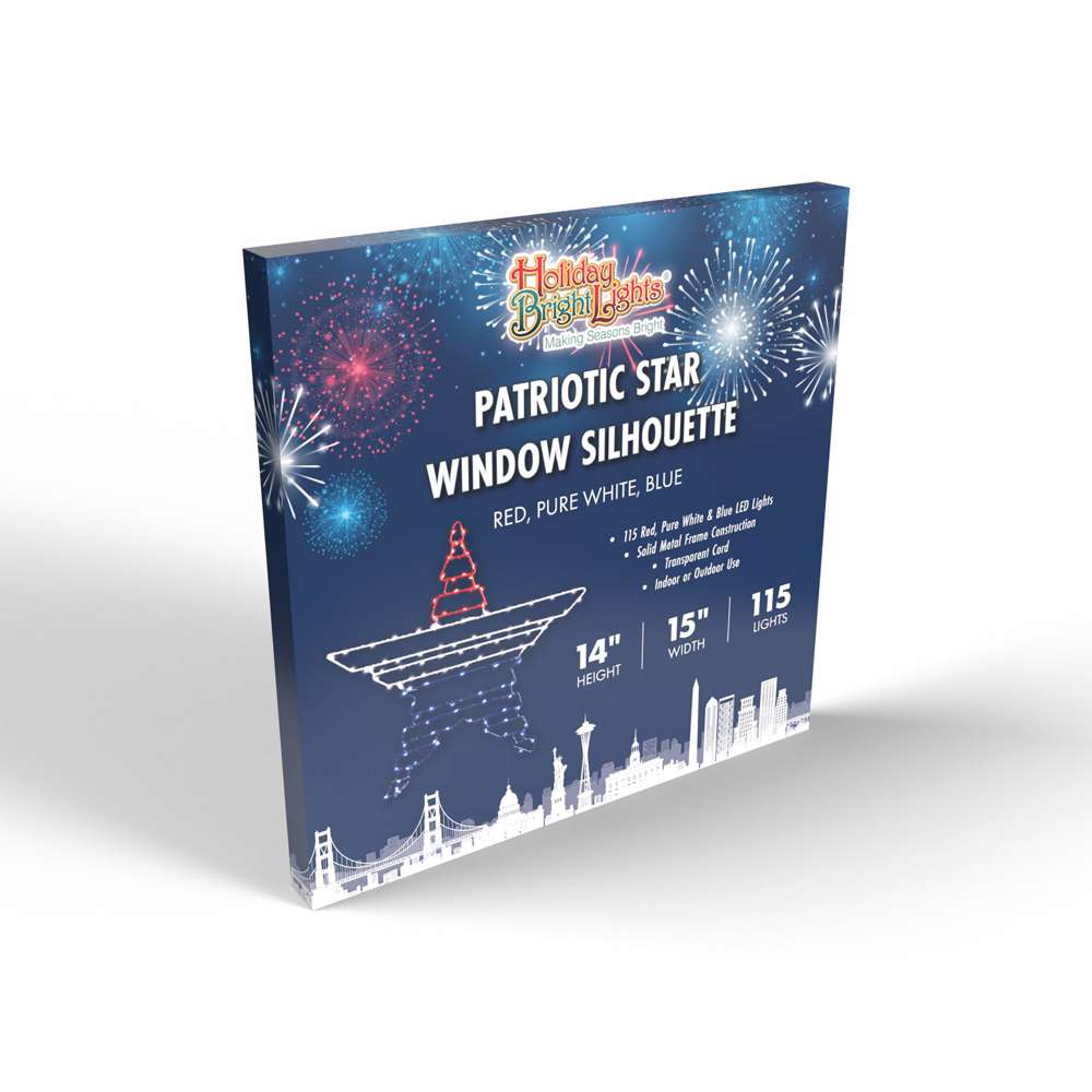 Patriotic Star 2D Wire Silhouette