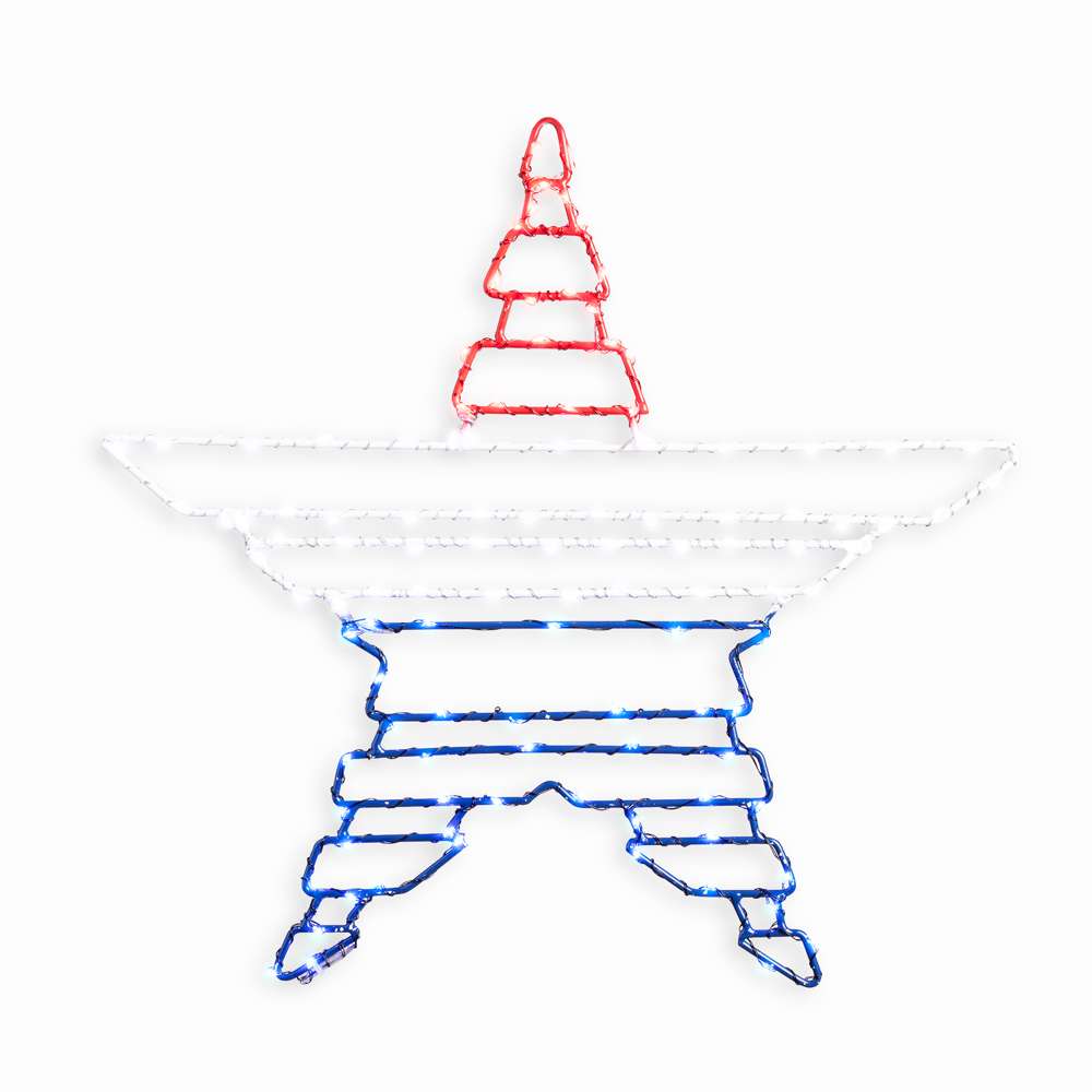 Patriotic Star 2D Wire Silhouette