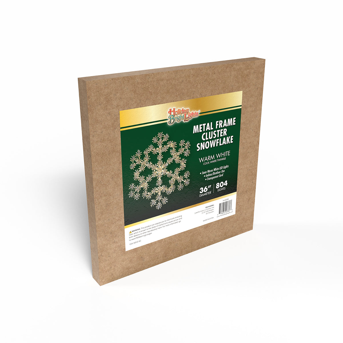 36" Snowflake Cluster 3D Wire Frame Décor (Retail Box)