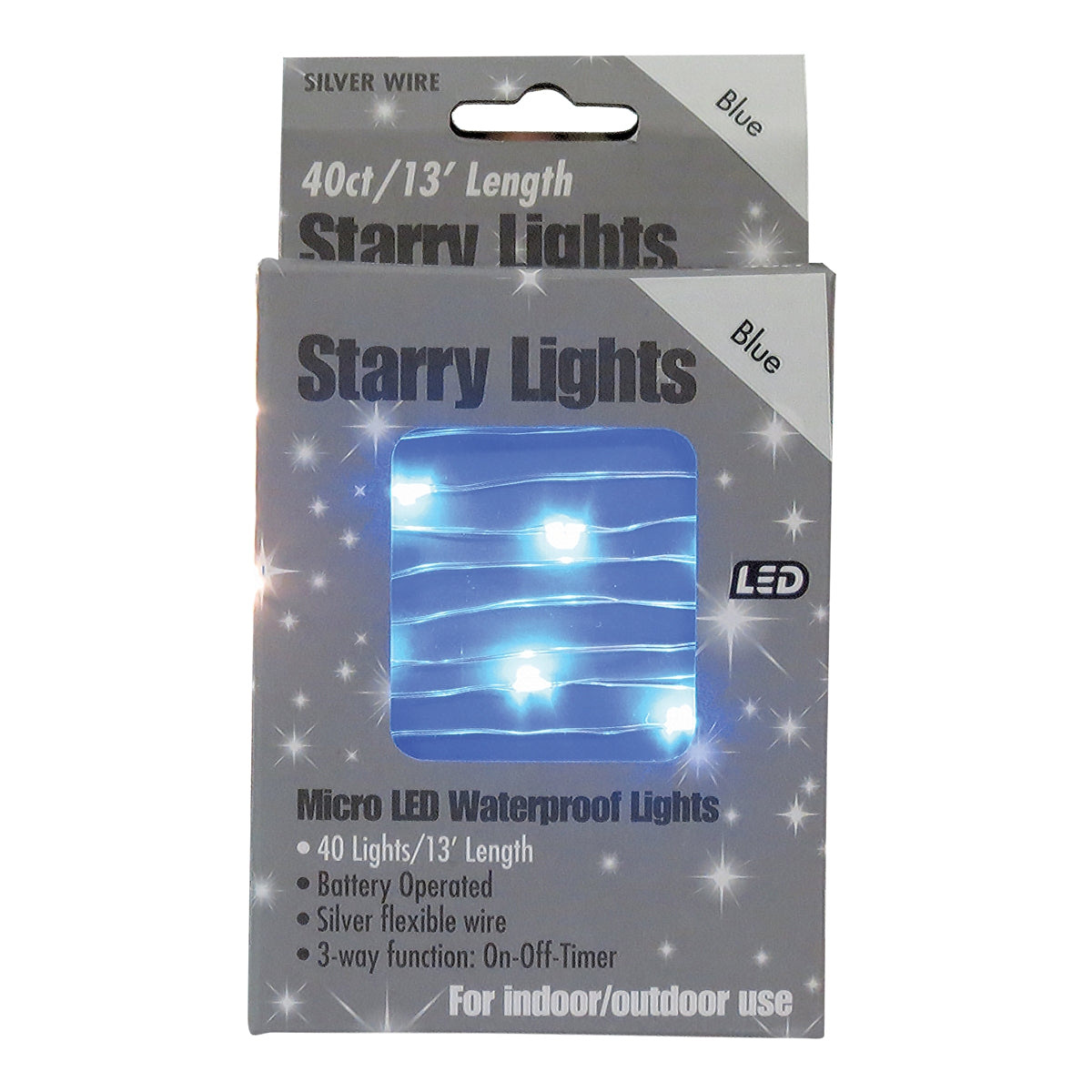 Micro 40L Lights - Silver Wire (Retail Box)