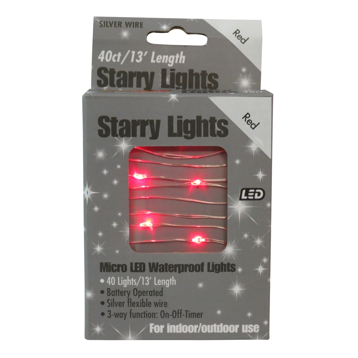Micro 40L Lights - Silver Wire (Retail Box)