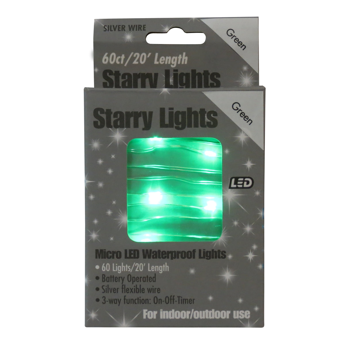 Micro 60L Lights - Silver Wire (Retail Box)