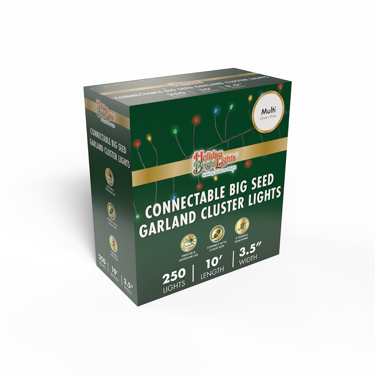 Big Seed 250L Garland Cluster Lights (Retail Box)