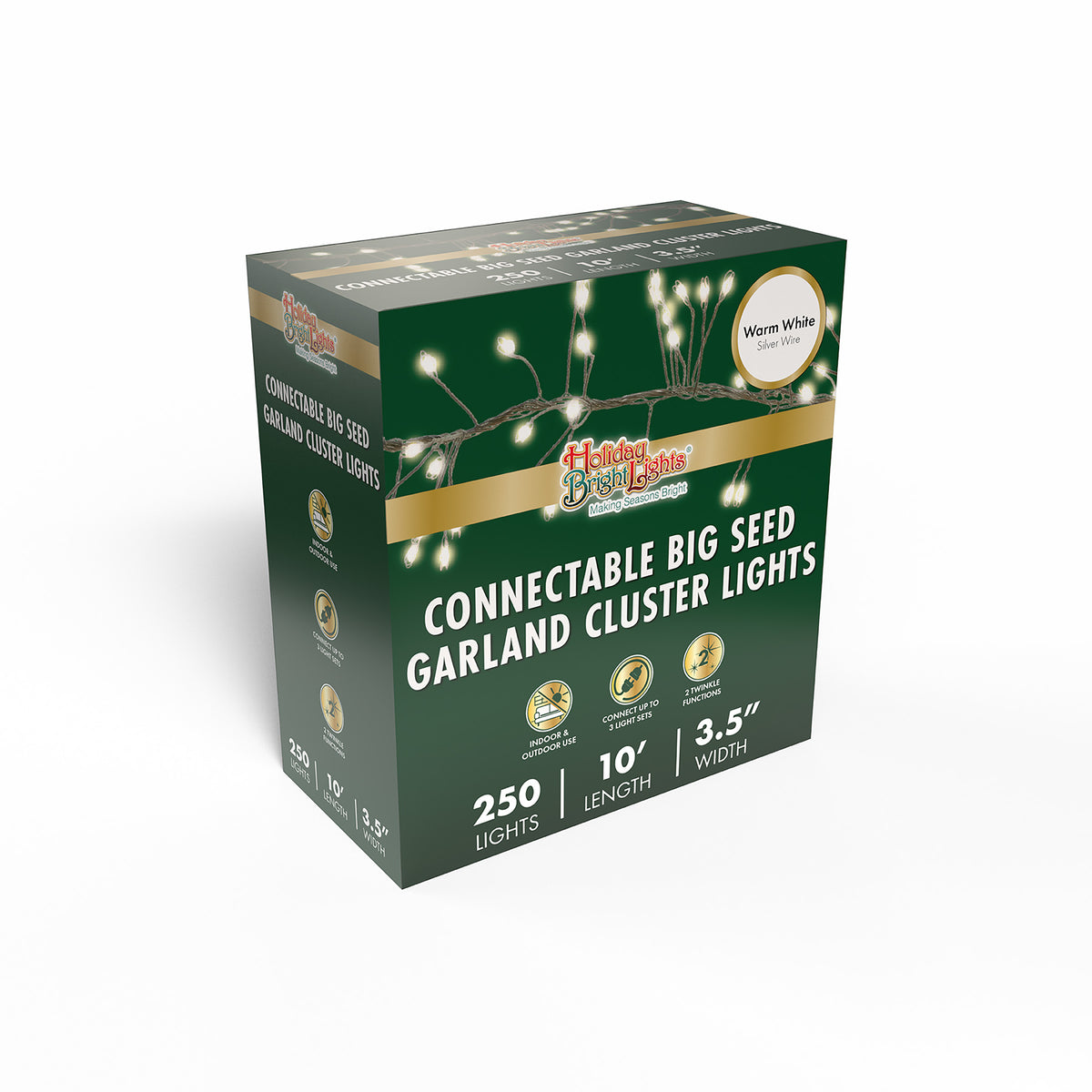 Big Seed 250L Garland Cluster Lights (Retail Box)