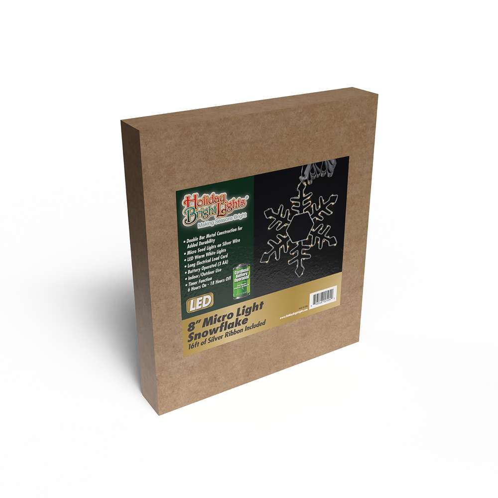 8" Micro Seed Battery Operated Snowflake (Retail Box)