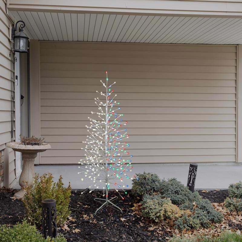 5.5ft Twinkle Birch Tree (White Wrap)