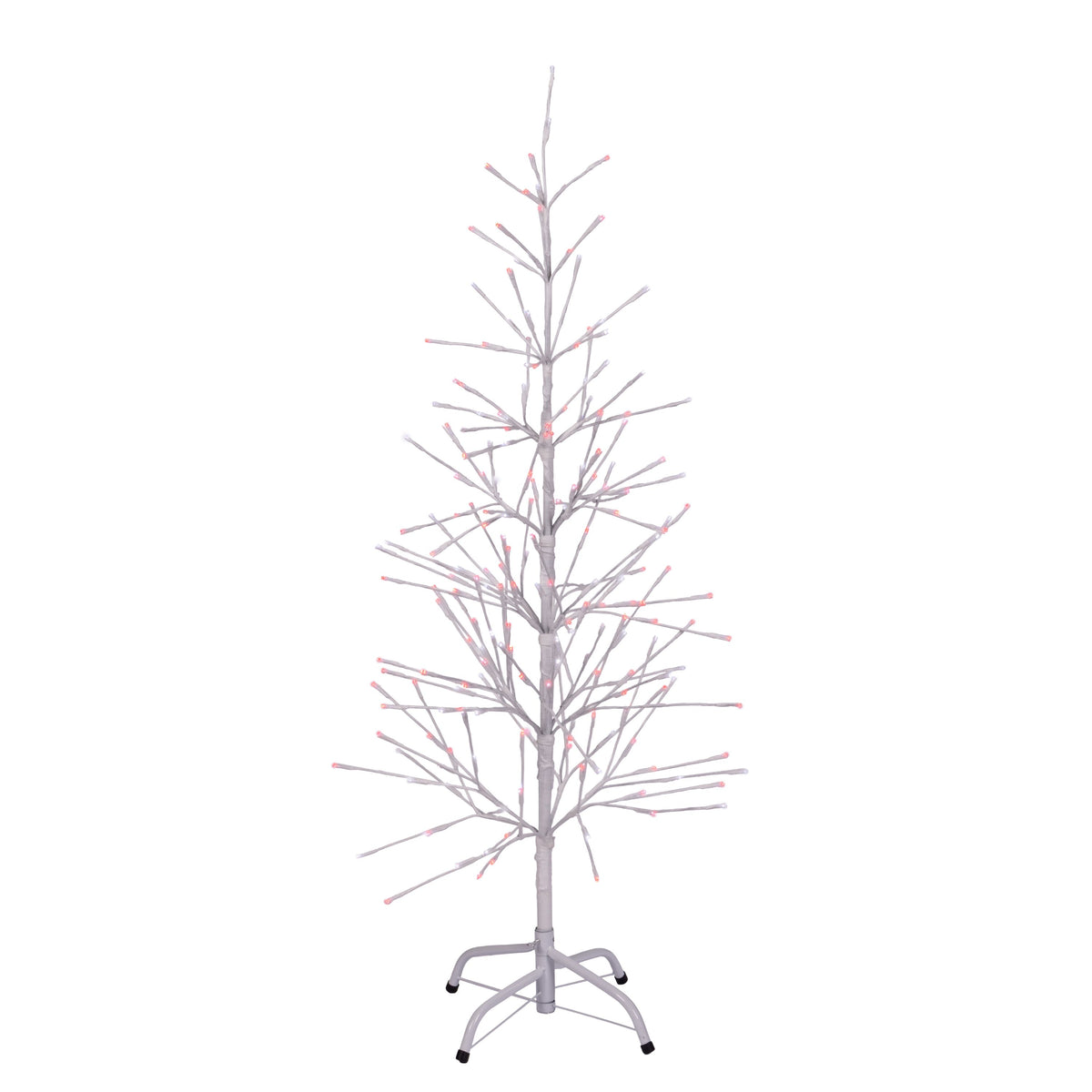 4ft Double Twinkle Birch Tree w/ White Wrap (Retail Box)