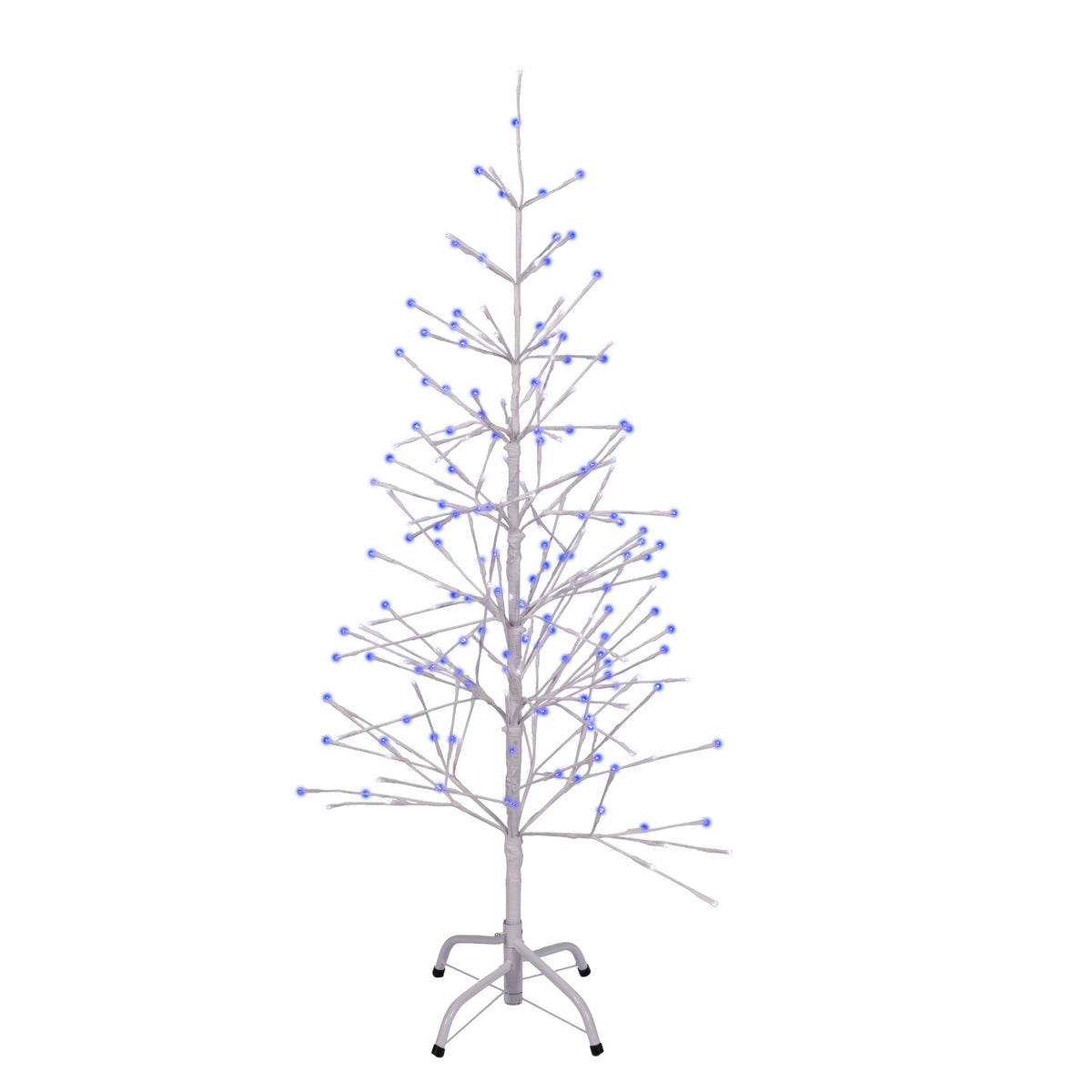 4ft Double Twinkle Birch Tree w/ White Wrap (Retail Box)