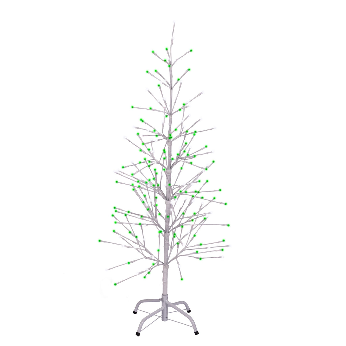 4ft Double Twinkle Birch Tree w/ White Wrap (Retail Box)
