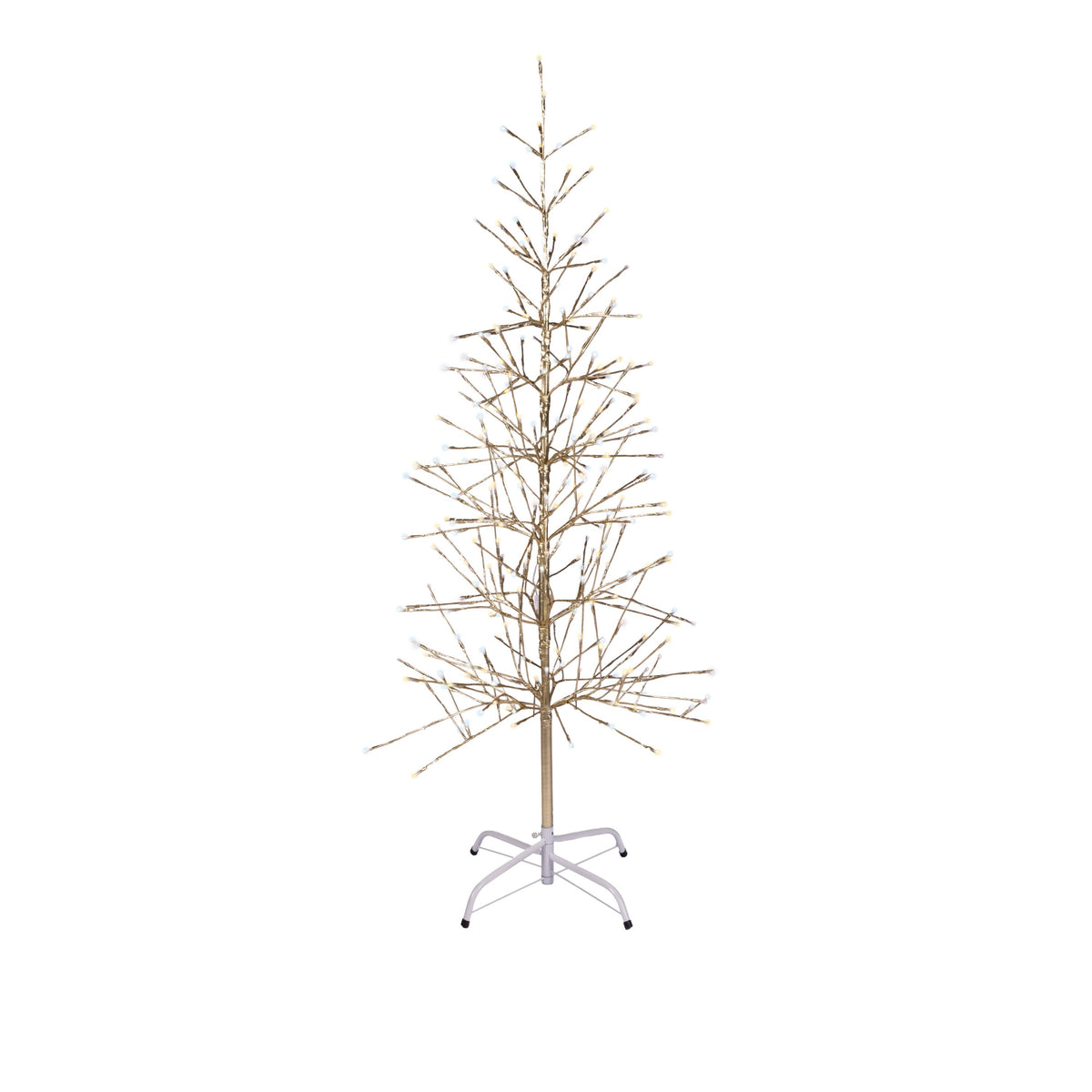 4ft Double Twinkle Birch Tree w/ Gold Wrap (Retail Box)