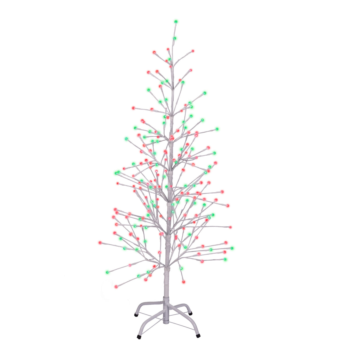 4ft Double Twinkle Birch Tree w/ White Wrap (Retail Box)