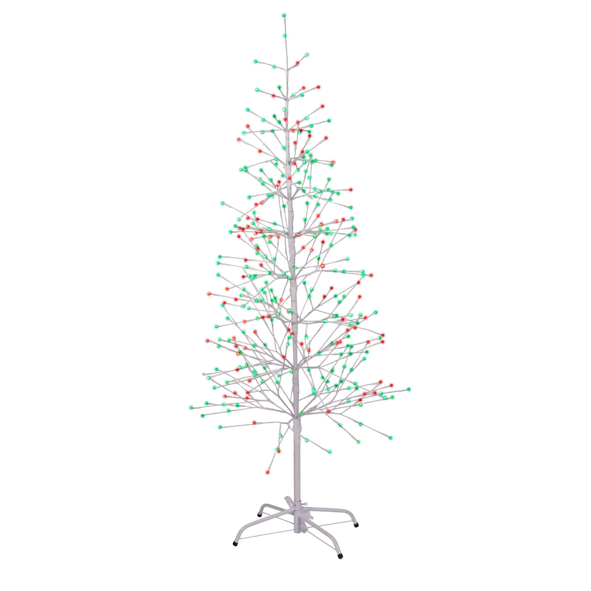 5.5ft Double Twinkle Birch Tree w/ White Wrap (Retail Box)