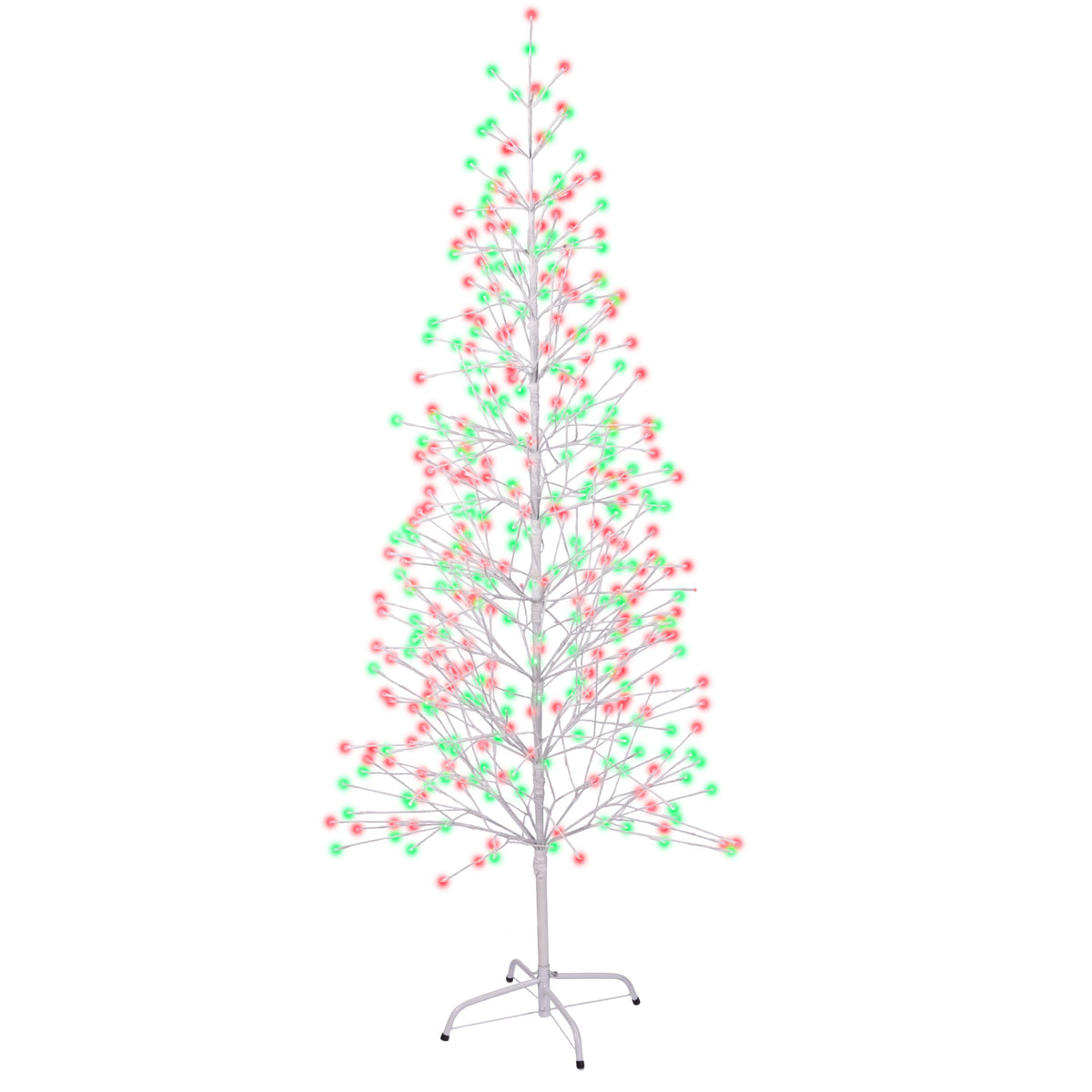 6.5ft Double Twinkle Birch Tree w/ White Wrap (Retail Box)