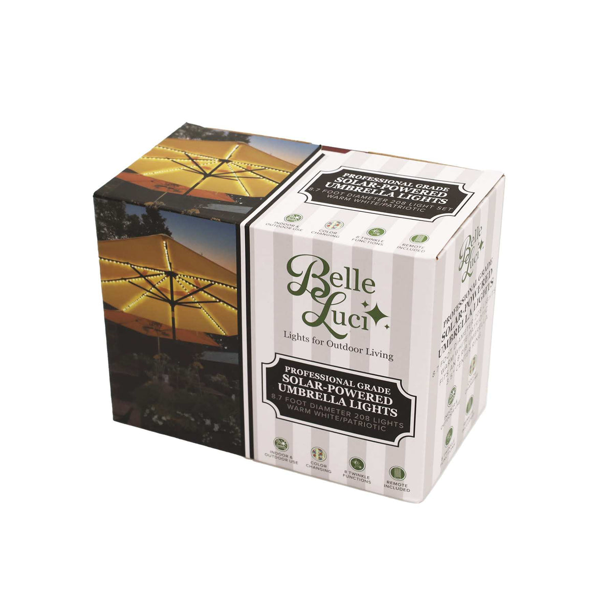 Big Seed 208L Solar Umbrella Lights (Retail Box)