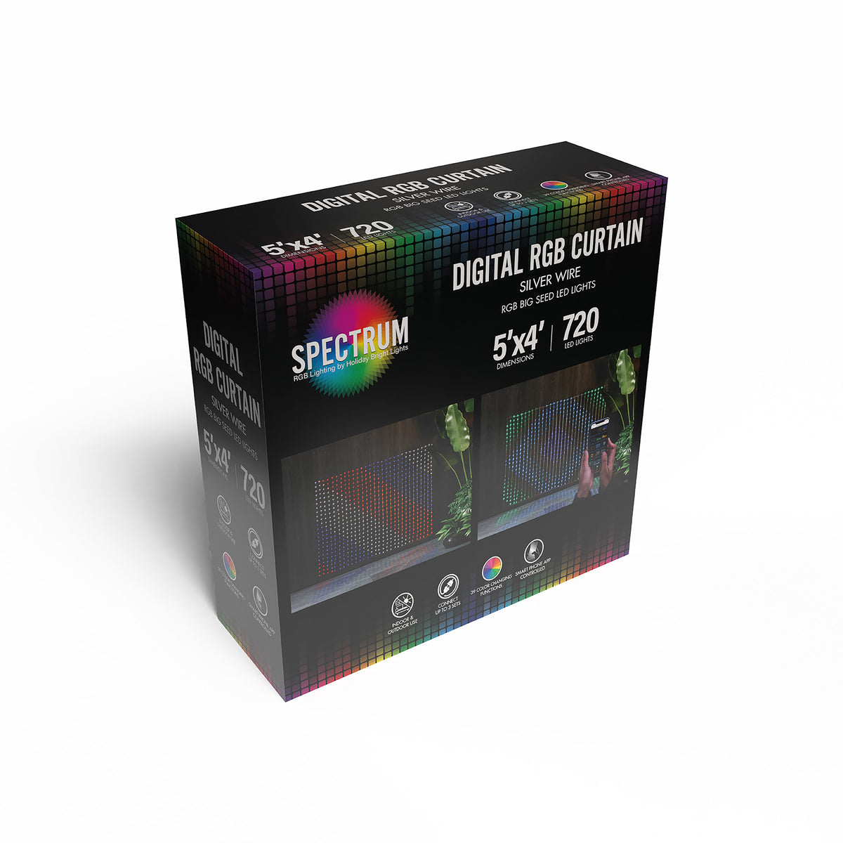 5ft x 4ft RGB Big Seed Curtain Lights (Retail Box)