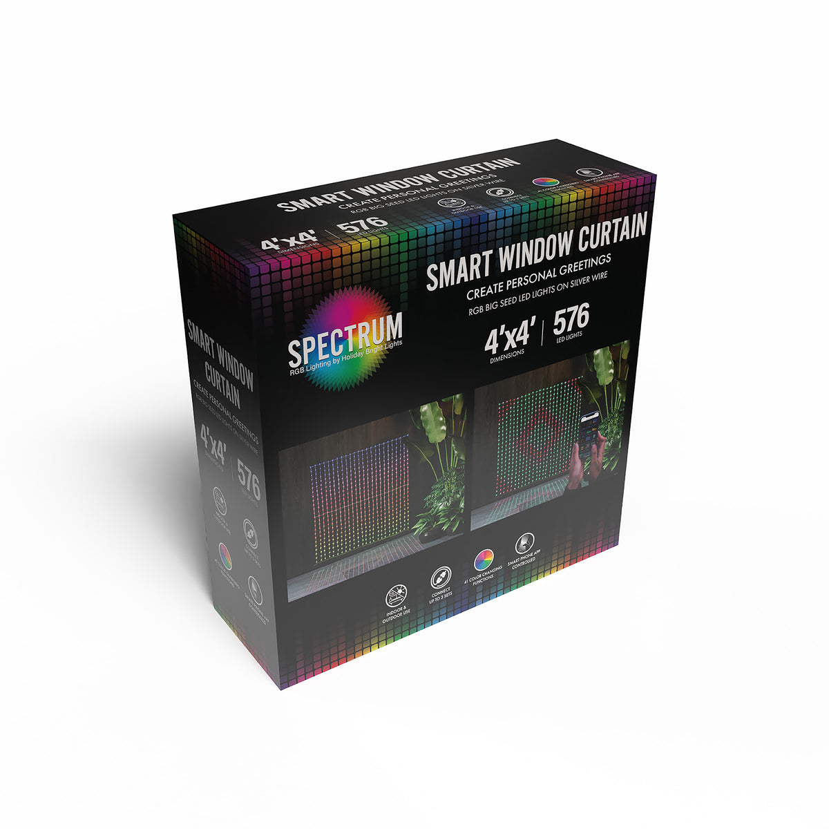 4ft x 4ft RGB Big Seed Curtain Lights (Retail Box)