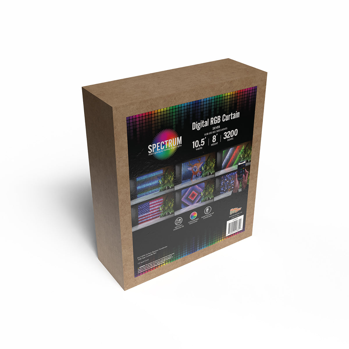 10.5ft x 8ft RGB Big Seed Curtain Lights (Retail Box)