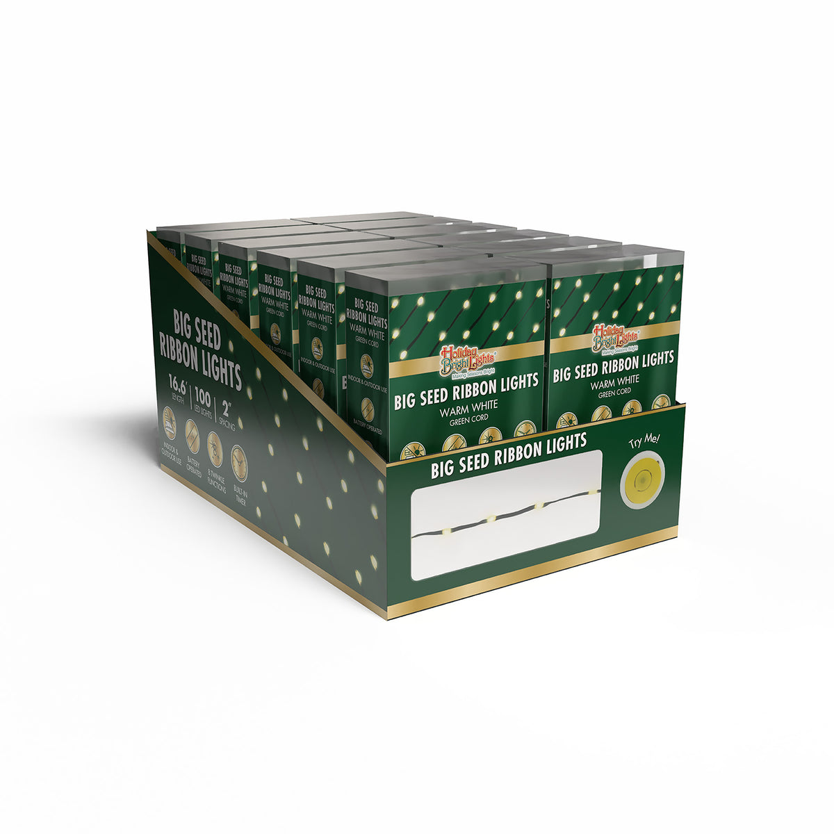 Big Seed 100L Battery Operated Ribbon Lights (Retail Box)