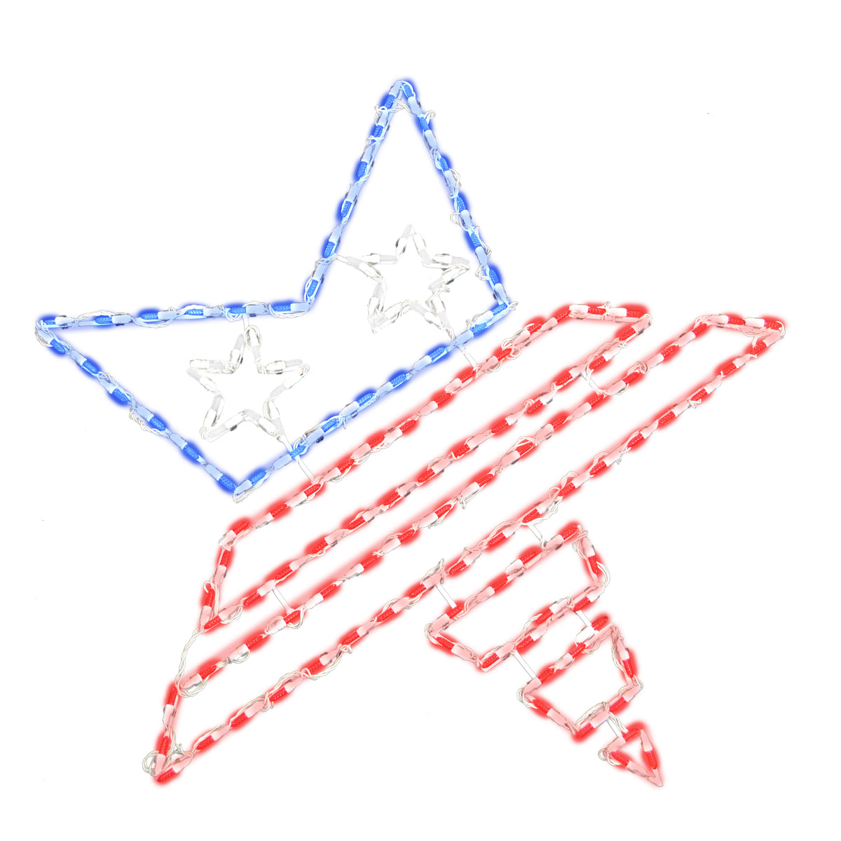 Patriotic Star 2D Wire Frame Decor