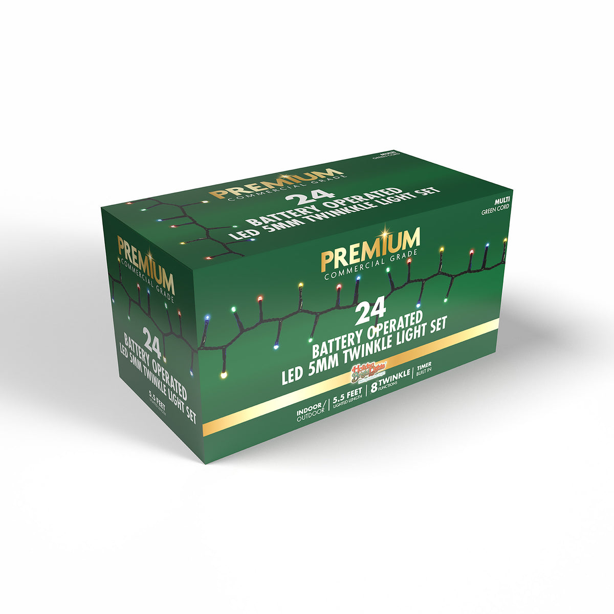 3MM Rice 24L Battery Operated Straight Lights (Retail Box)