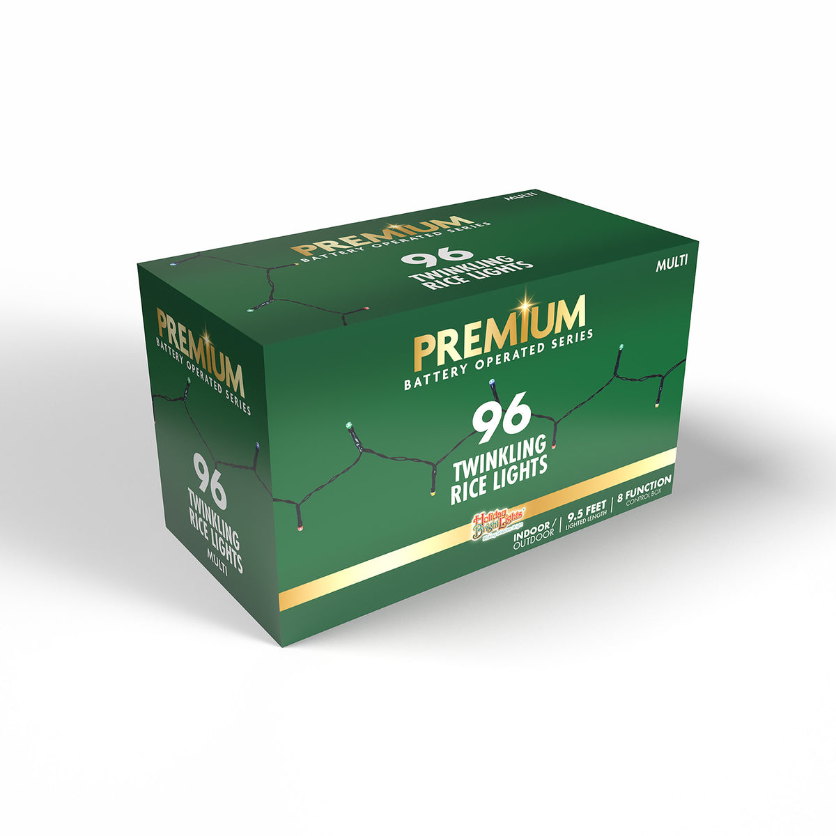 3MM Rice 96L Battery Operated Straight Lights (Retail Box)