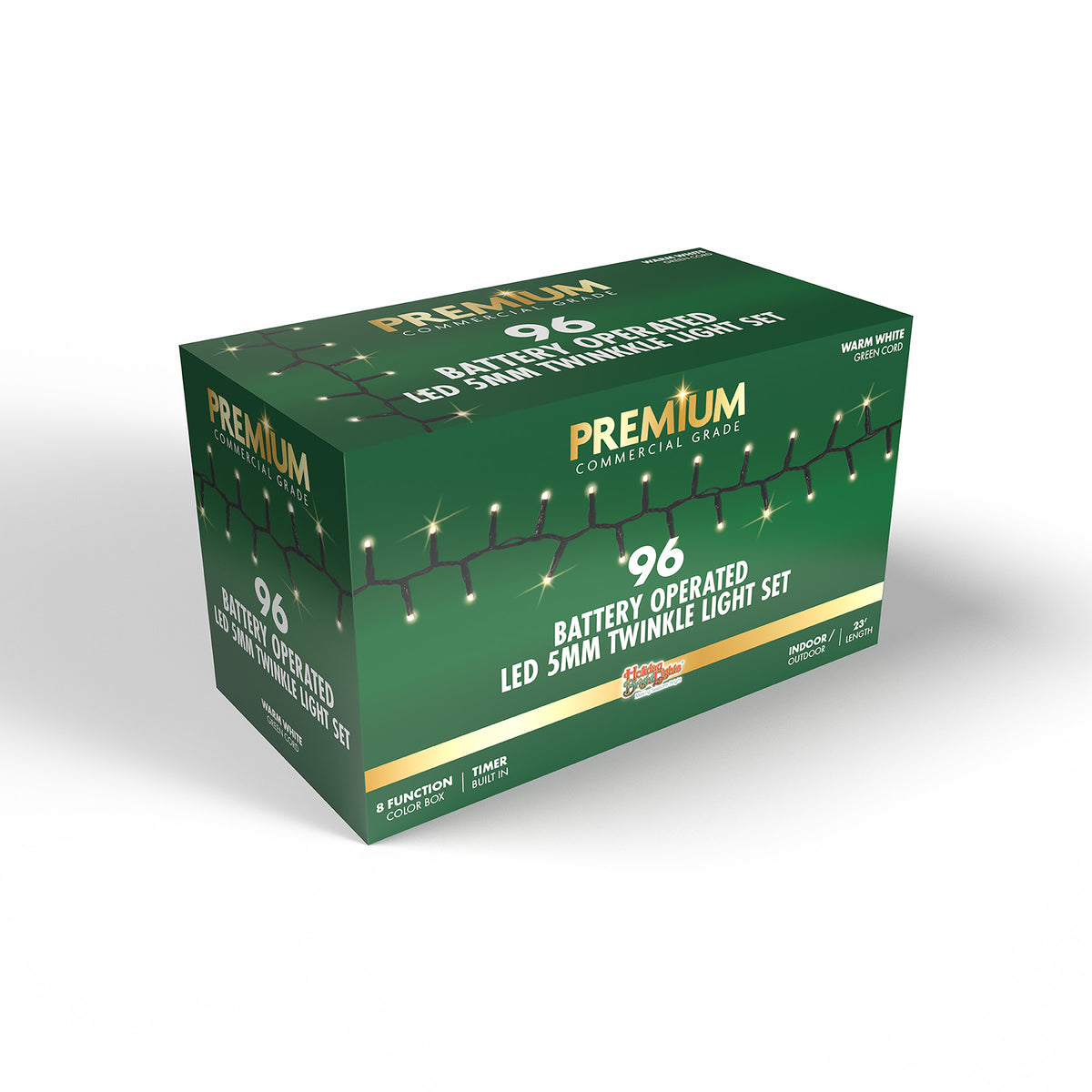 3MM Rice 96L Battery Operated Straight Lights (Retail Box)