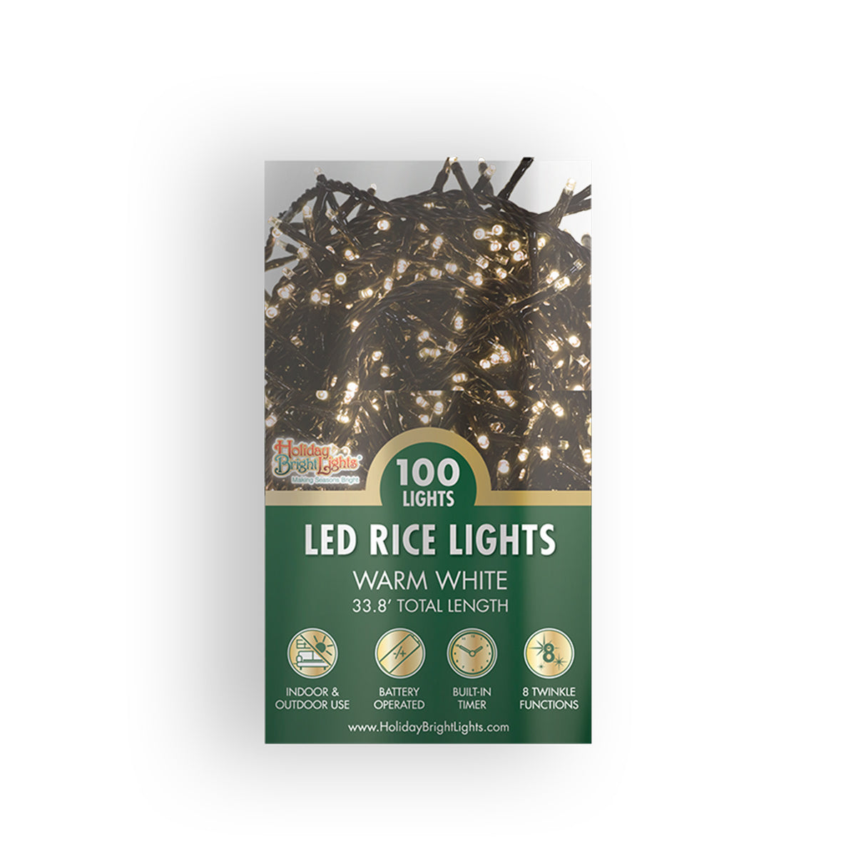 3MM Rice 100L Battery Operated Straight Lights (Retail Box)