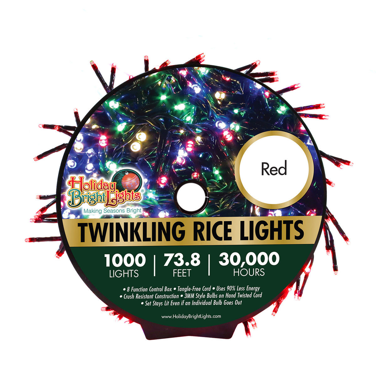 3MM Rice 1000L Connectable Straight Lights (Reel)