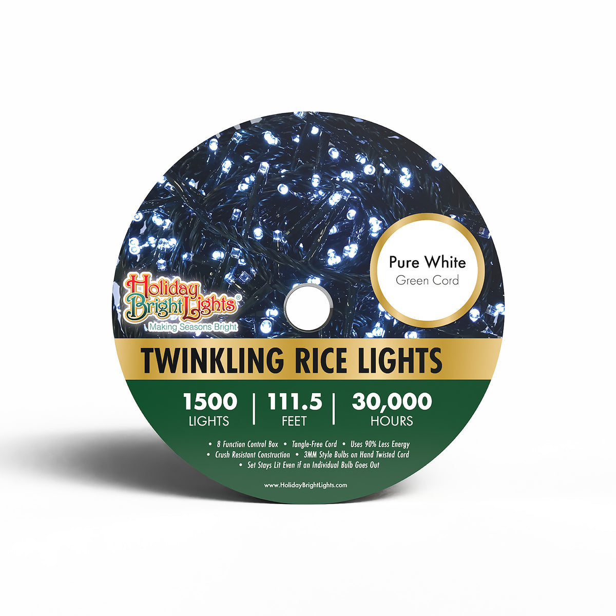 3MM Rice 1500L Straight Lights (Reel)