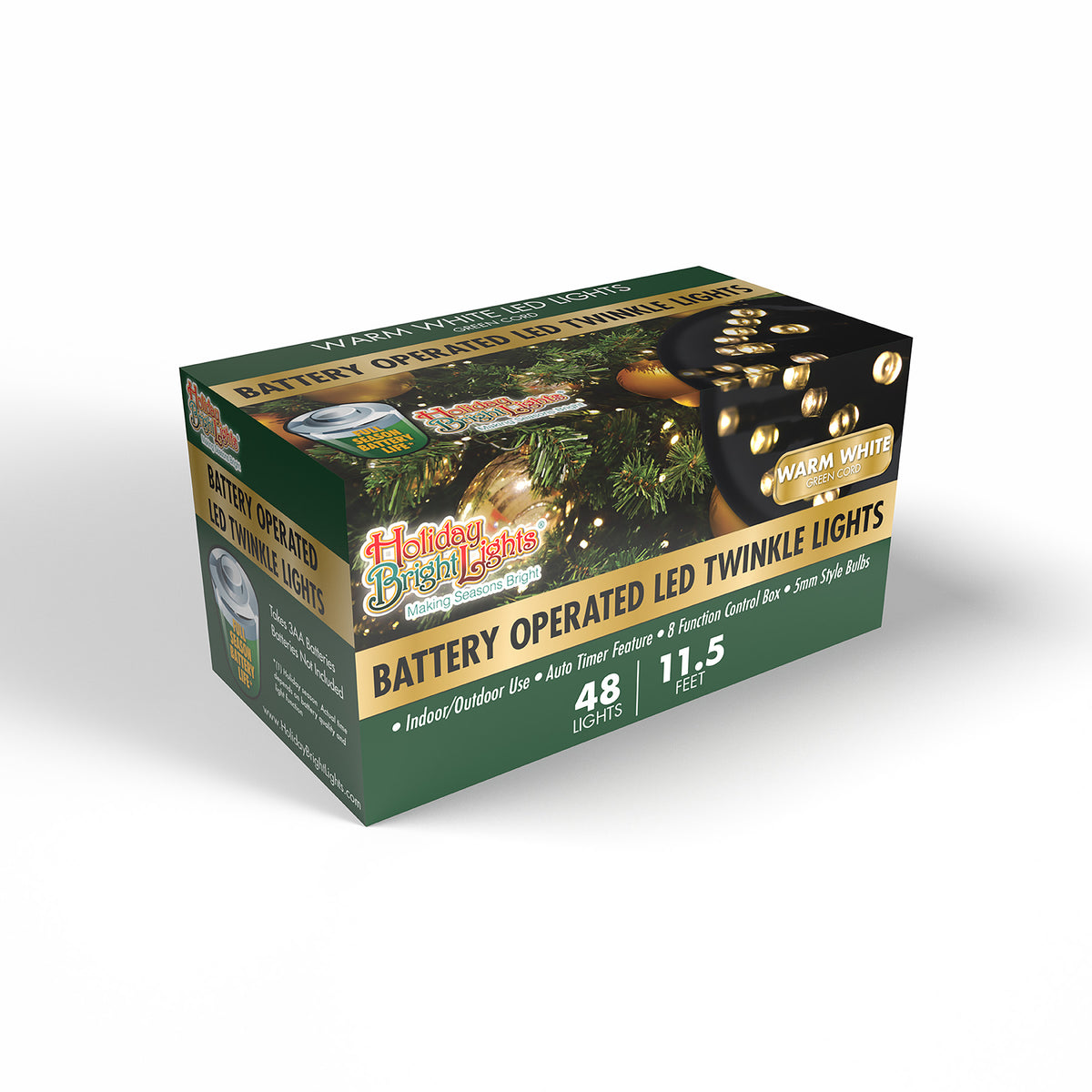 3MM Rice 48L Battery Operated Straight Lights (Retail Box)