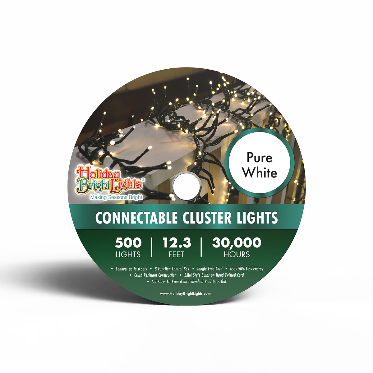 3MM Rice 500L Connectable Garland Cluster Lights (Reel)