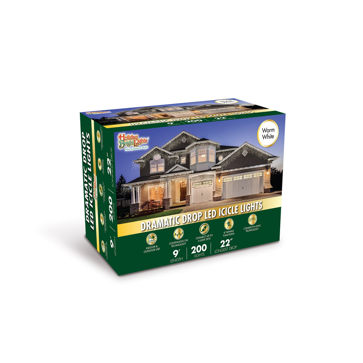 3MM Rice 200L Icicle Lights (Retail Box)
