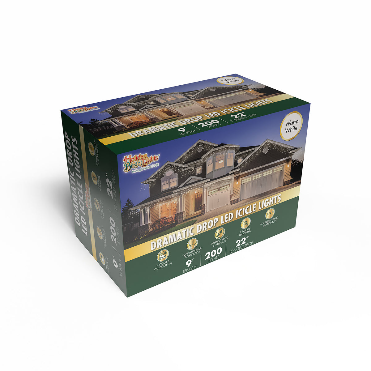 3MM Rice 200L Icicle Lights (Retail Box)