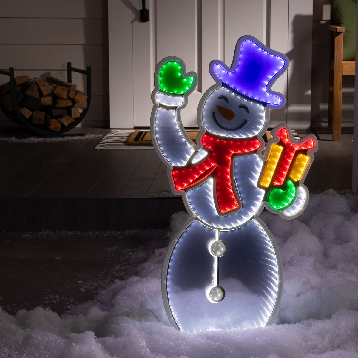 Snowman Infinity Lights