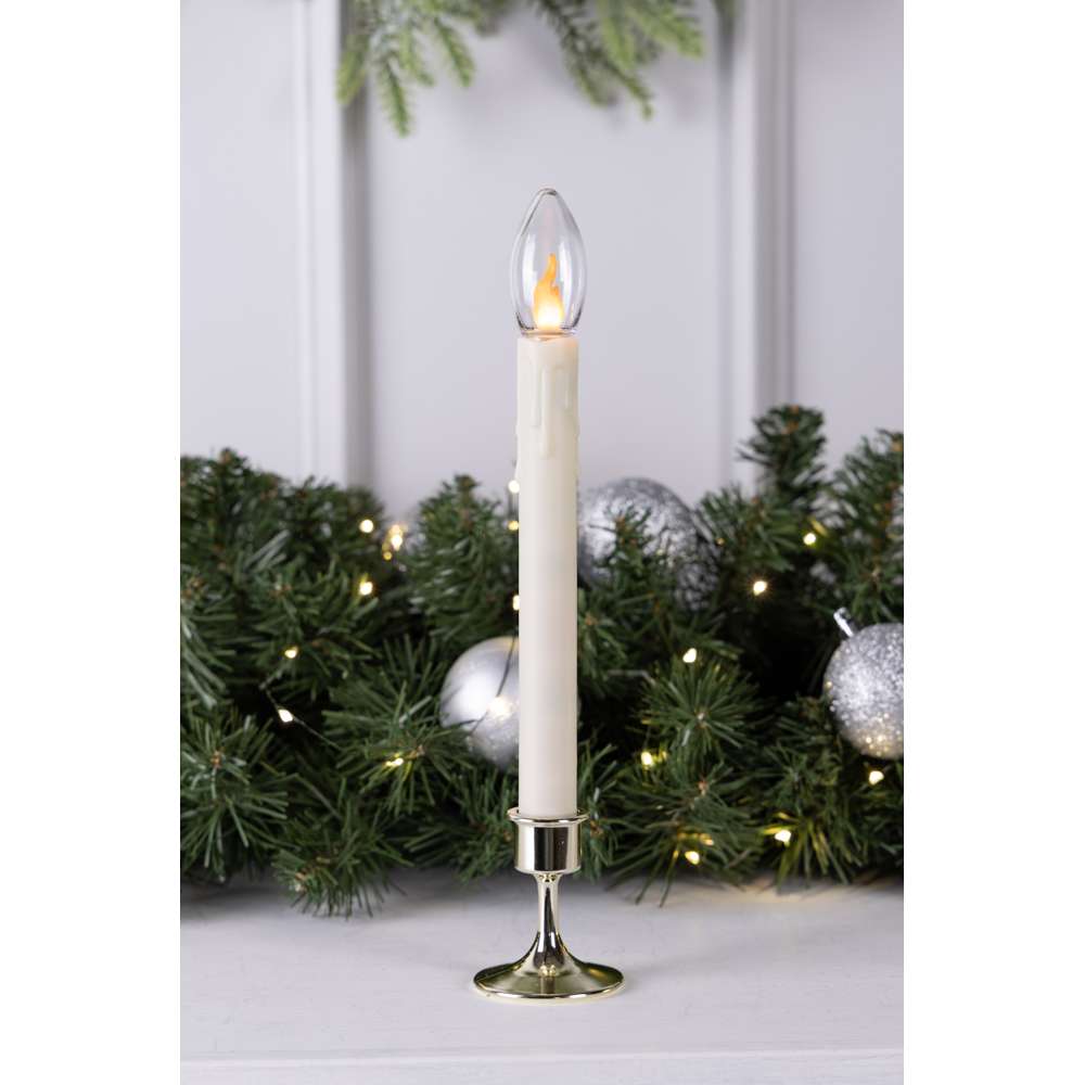 11.4" Battery Operated Taper Candle w/ Holder and Suction Cup (Retail Box)