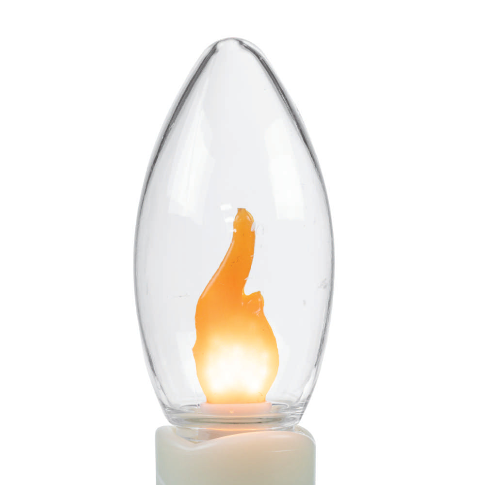 11.4" Battery Operated Taper Candle w/ Holder and Suction Cup - Set of 4 (Retail Box)
