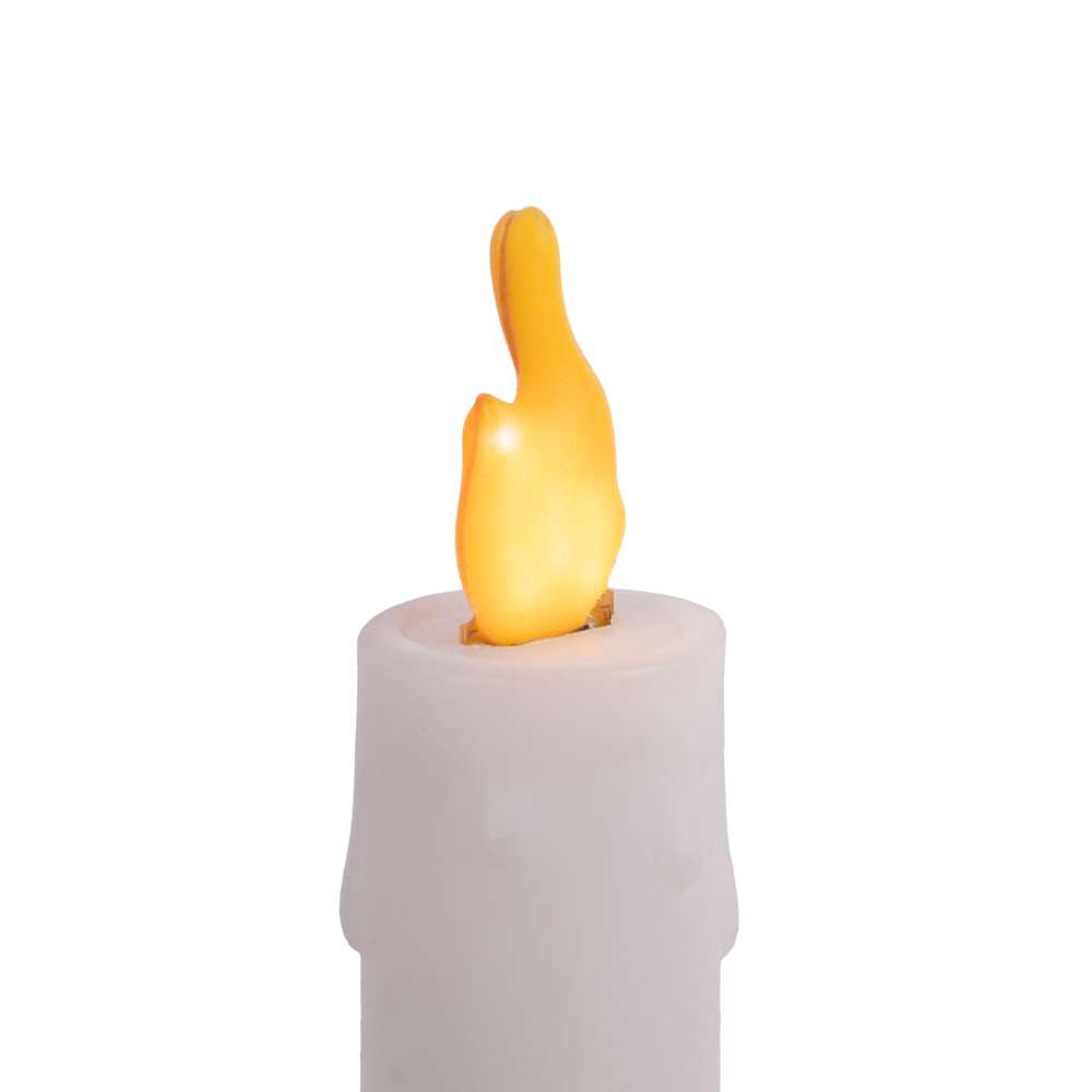 Battery Operated Cream Drip Taper Candle w/ Holder and Suction Cup (Retail Box)