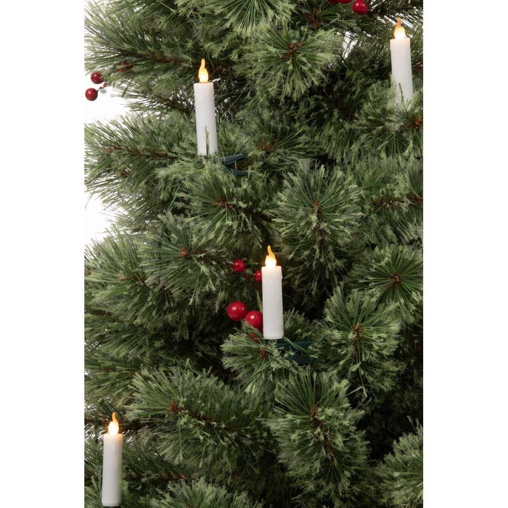Battery Operated Cream Drip Taper Candle w/ Holder and Suction Cup (Retail Box)