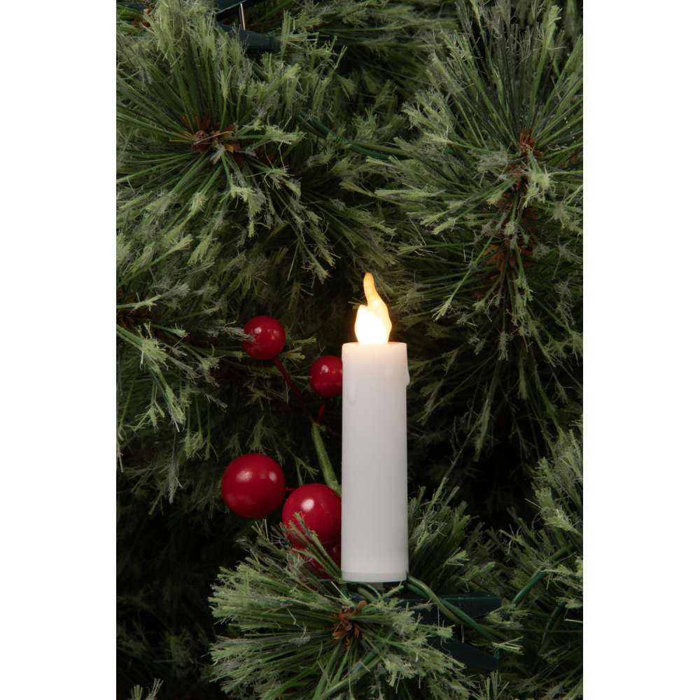 Battery Operated Cream Drip Taper Candle w/ Holder and Suction Cup (Retail Box)