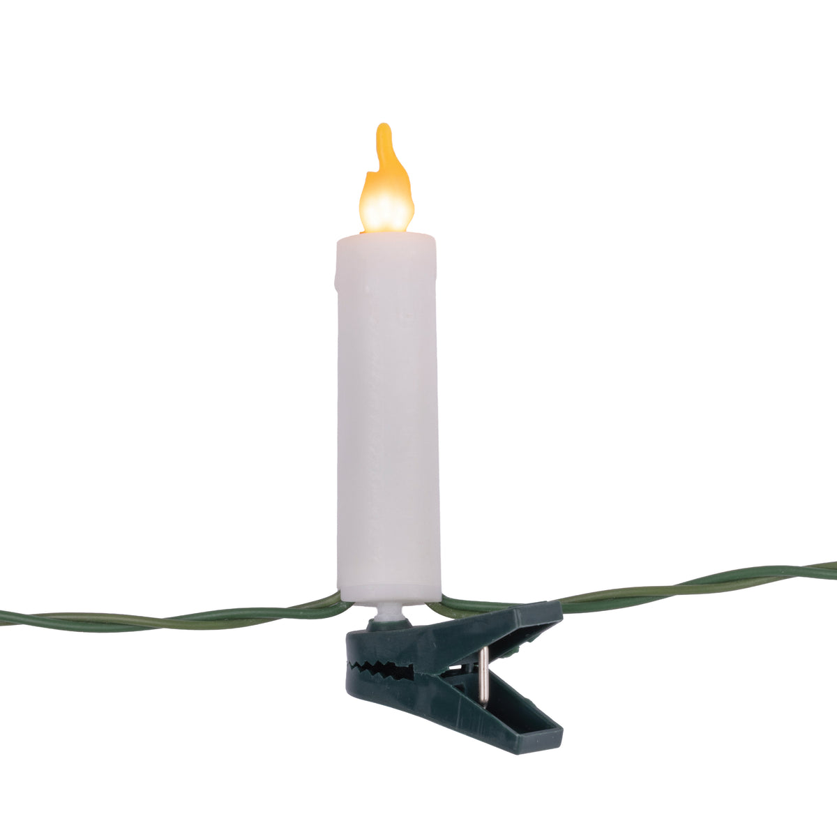 Battery Operated Cream Drip Taper Candle w/ Holder and Suction Cup (Retail Box)