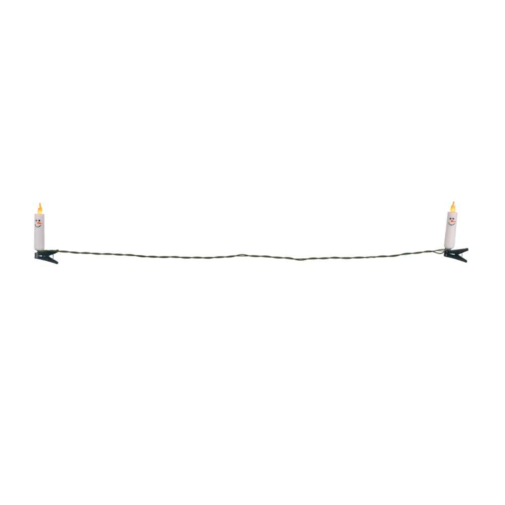 Battery Operated Snowman Taper Candle w/ Holder and Suction Cup (Retail Box)